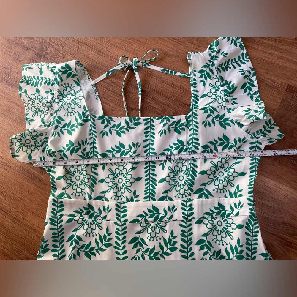 Shein Maxi Tiered Dress Size XL Flutter Sleeves Folk Art Boho Festival‎ Prairie - Picture 9 of 11